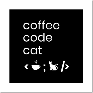 COFFEE CODE CAT Posters and Art